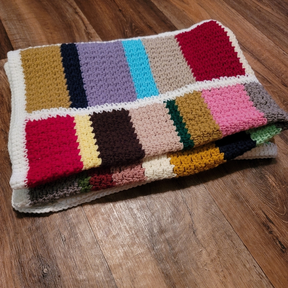 Crocheted Colorful Blanket - Picture 3 of 3